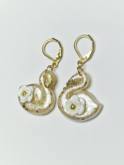 Boucles cygnes, cygnes blancs, cygne.