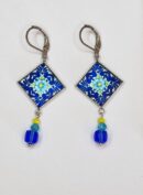 Boucles d'oreilles bleues