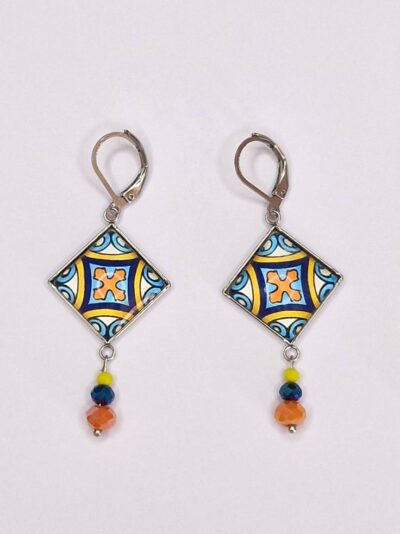 Boucles d'oreilles carrées