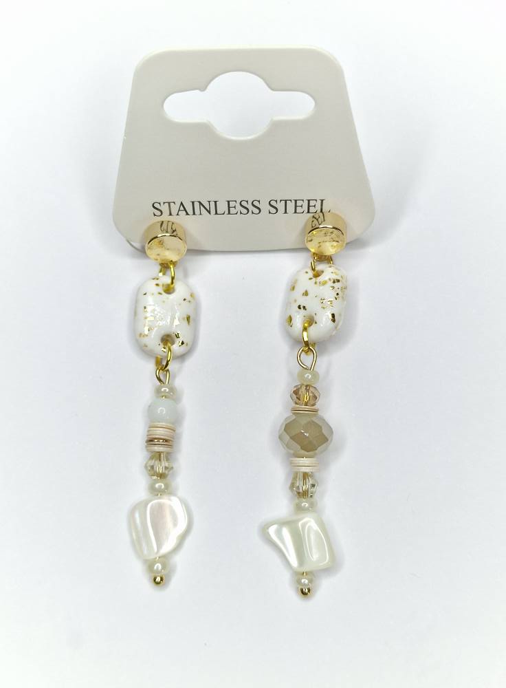 Boucles asymétriques longues. Nacre