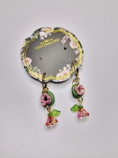 Boucles d'oreilles roses