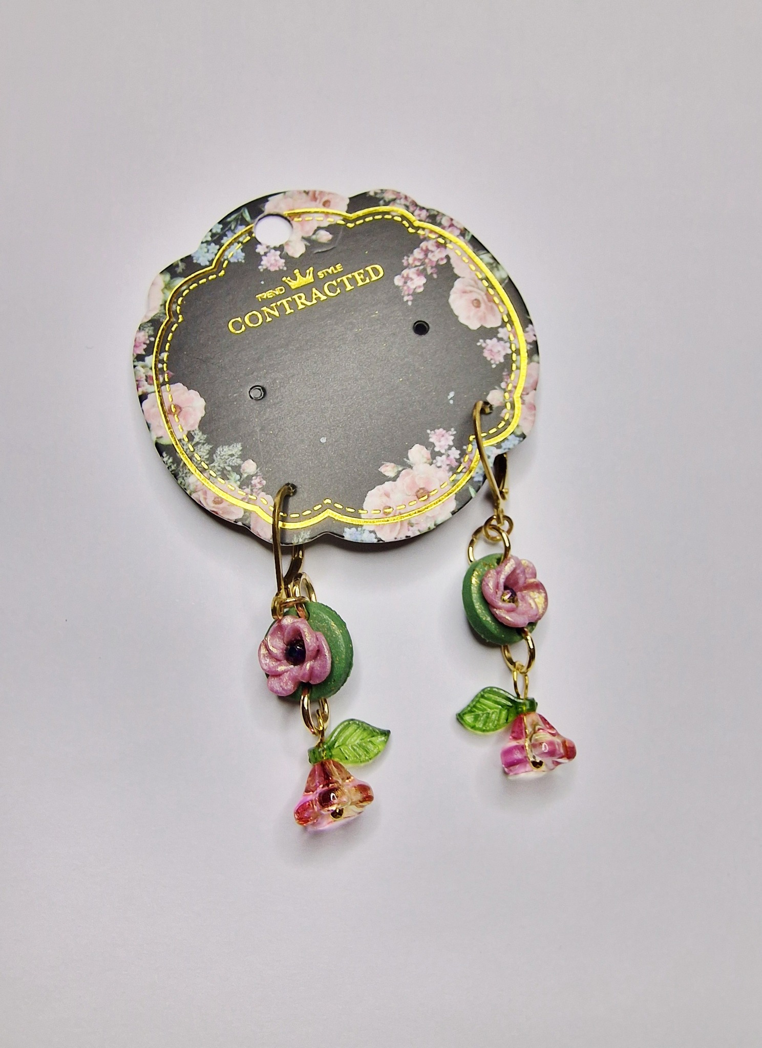 Boucles d'oreilles roses