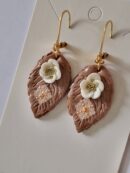 Boucles d'oreilles marron