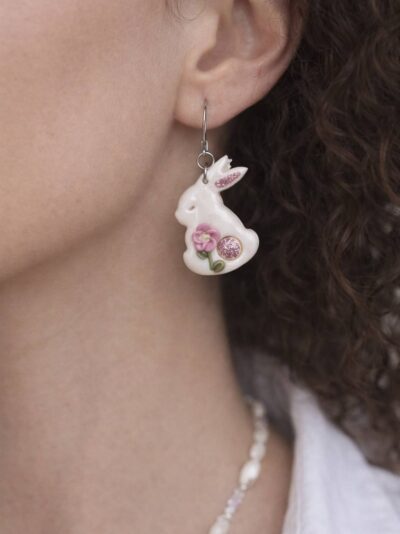Boucles d'oreilles blanches