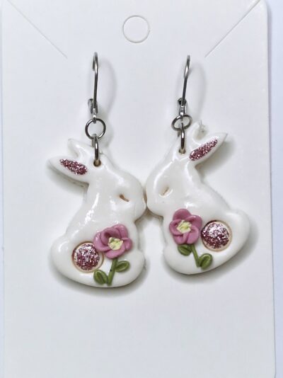 Boucles d'oreilles blanches