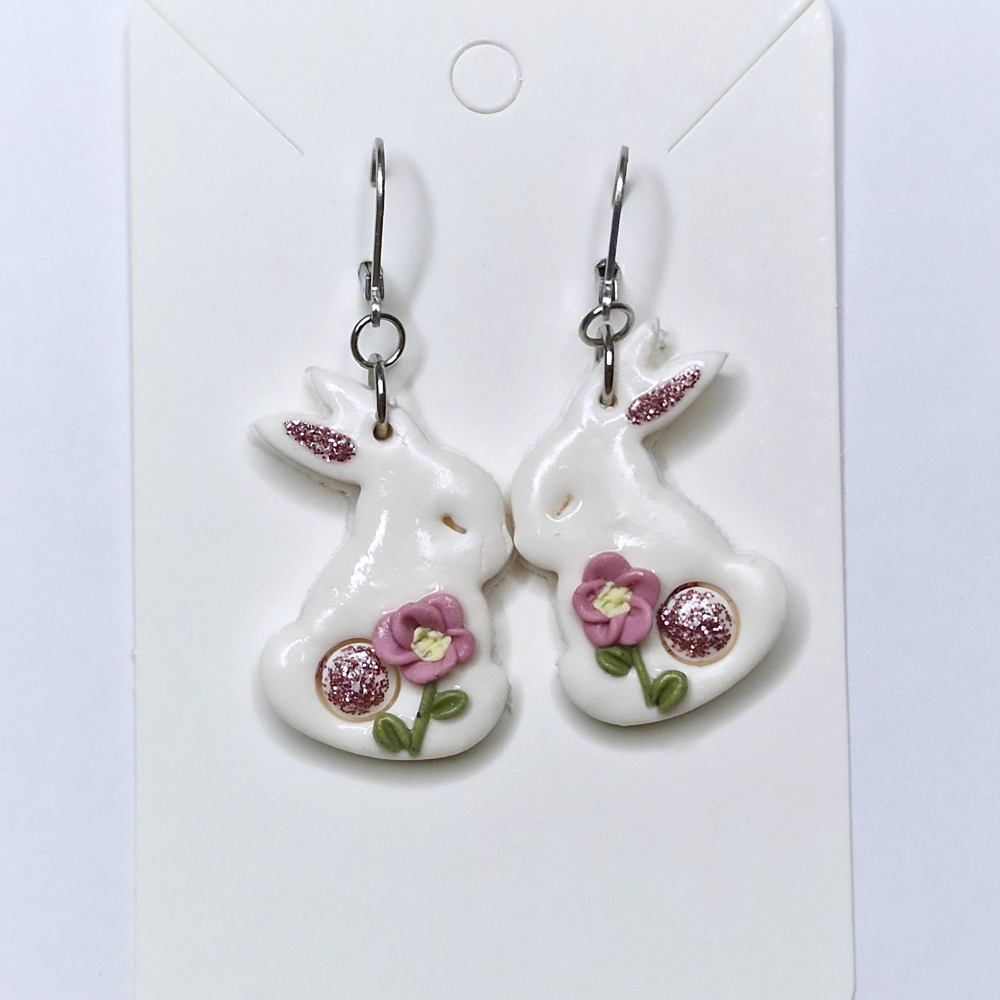 Boucles d'oreilles blanches